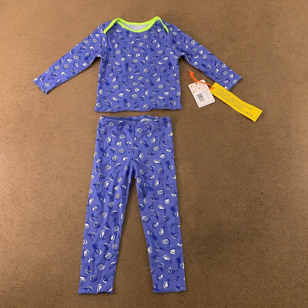EGG New York Baby Size 18-24 Month Blue Jersey Knit Tegan 2 Piece Pajama Set NWT